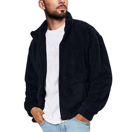 Casual Men's Solid Mink Cardigan