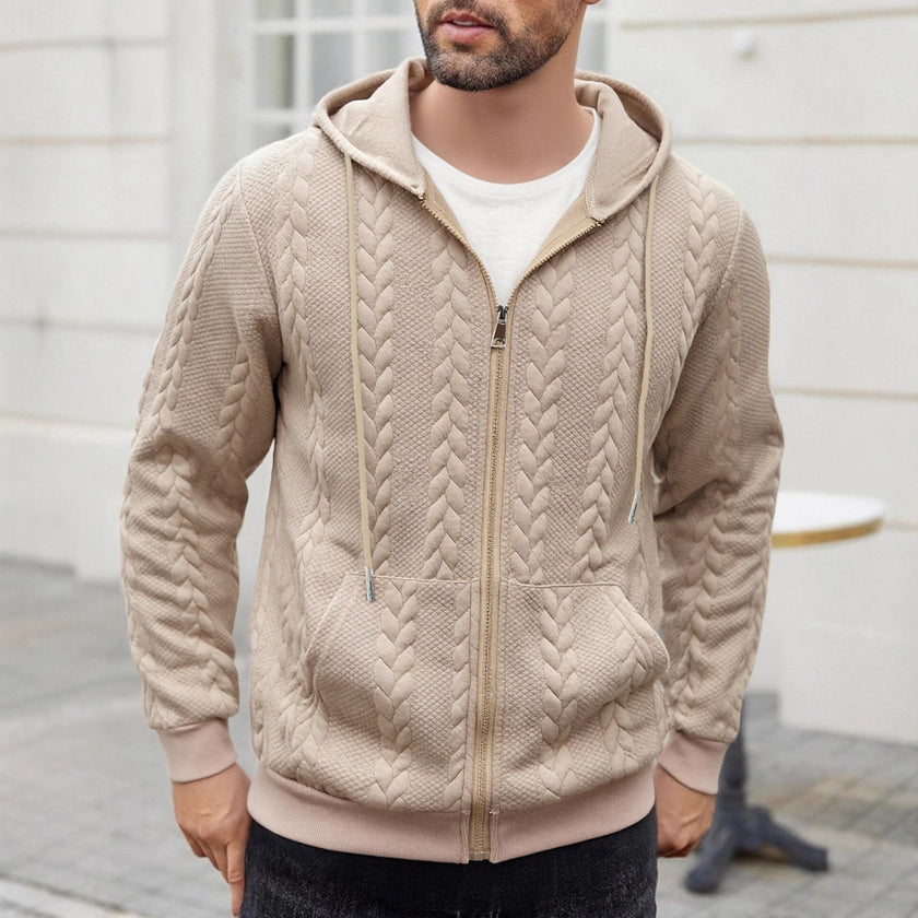 Patterned Casual Hoodie