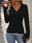 V-neck Long-sleeved Top