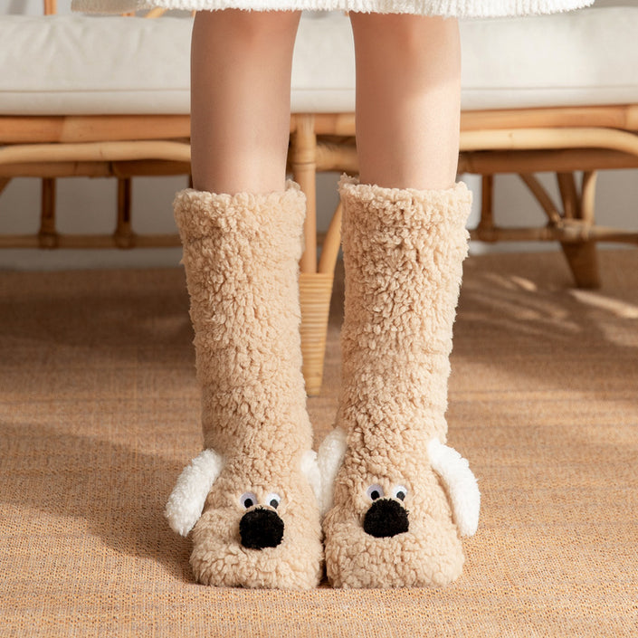 Cute Winter Warm Non-slip Plush Socks