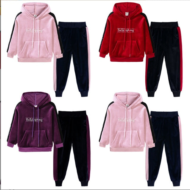 Girls Fashion Long Sleeve Two-piece Sports Suit