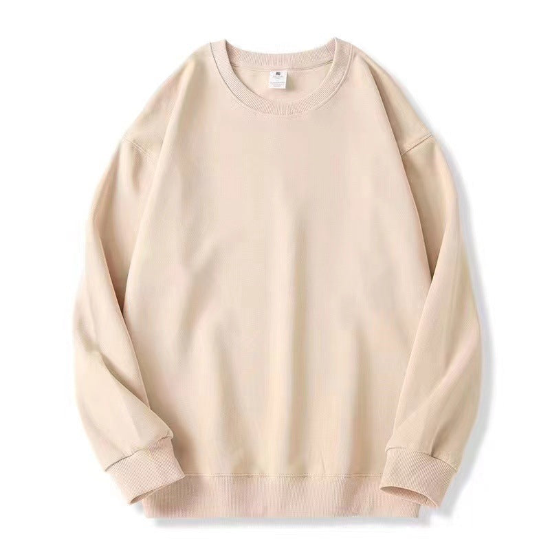 Men's Solid Color Fleece-lined Jumper