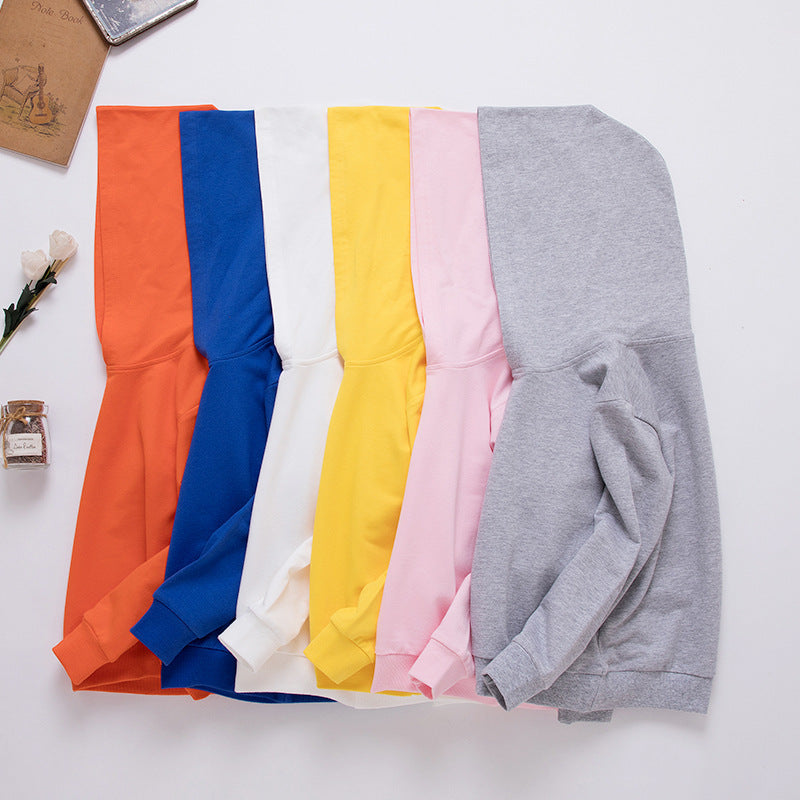 Pure Cotton Hooded Blank Sweater