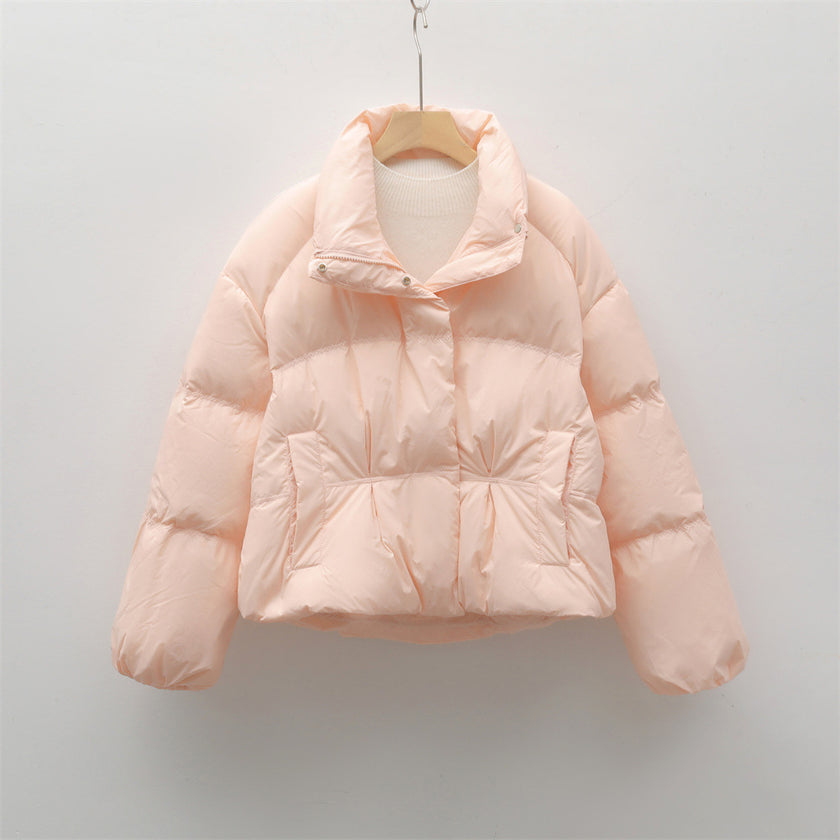 Solid Color Simple Down Jacket For Women