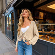 Women's Short Cardigan Bow Sweater