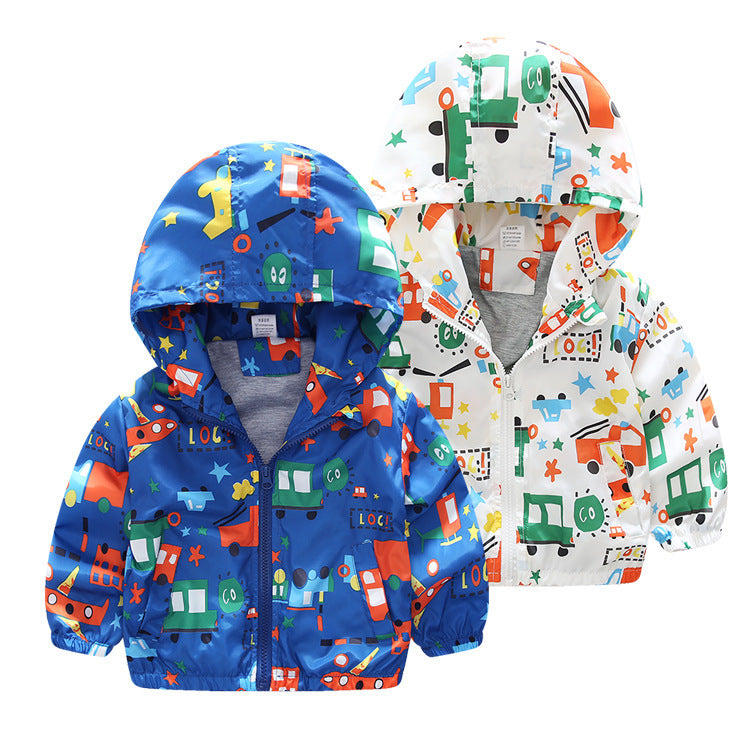 Airplane Printed Windbreaker Jackets
