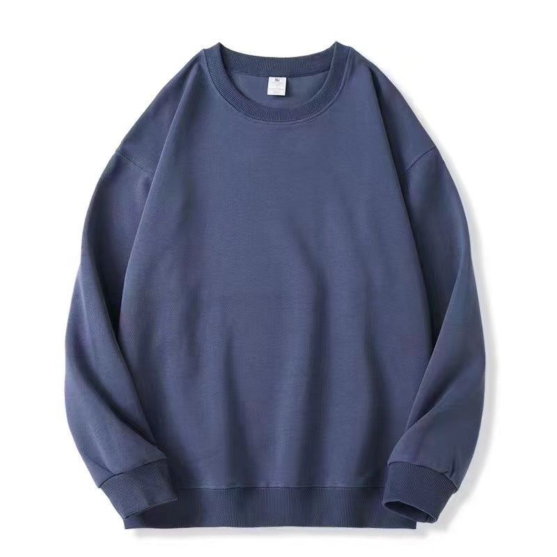 Men's Solid Color Fleece-lined Jumper