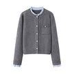 Women's Pleated Lace Collar Jacket