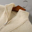Soft Fabric Half-zip Solid Knitwear