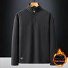 Men's Fleece Stand Collar Solid Warm Jacket