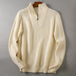 Soft Fabric Half-zip Solid Knitwear