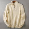 Soft Fabric Half-zip Solid Knitwear