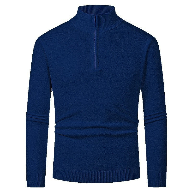Men's Half Zipper Polo Long Sleeve Sweater