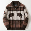 Men's Retro Jacquard Knit Sweater For Autumn And Winter