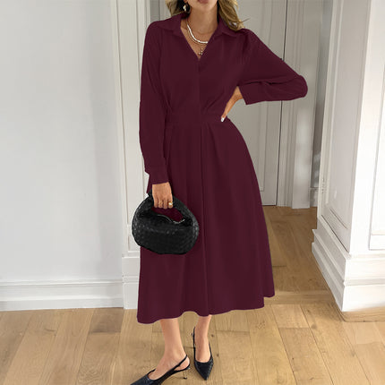 Resort-style Cardigan Long Sleeve Maxi Dress For Women