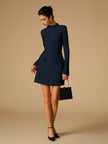 Solid Color Slim Fit Long Sleeve Bodycon Dress