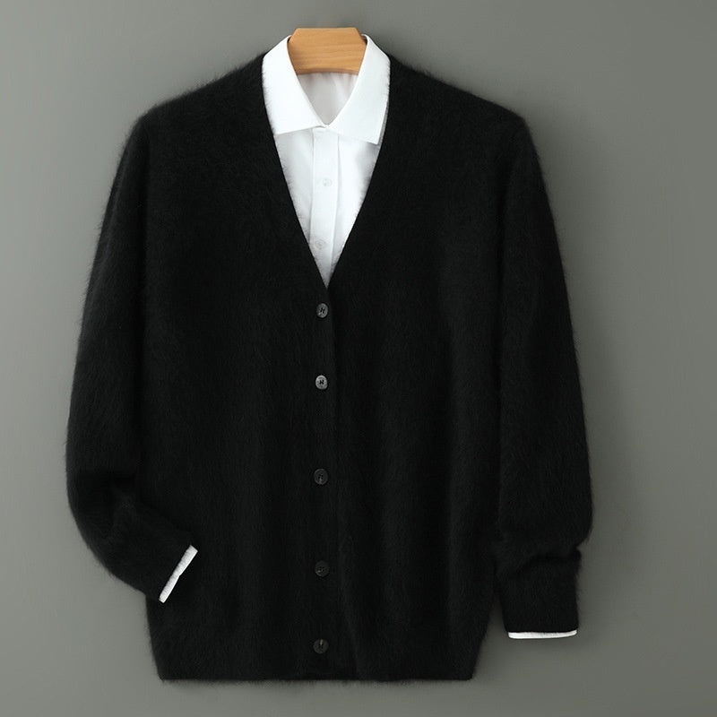 Wool V-neck Thickened Loose Knitwear