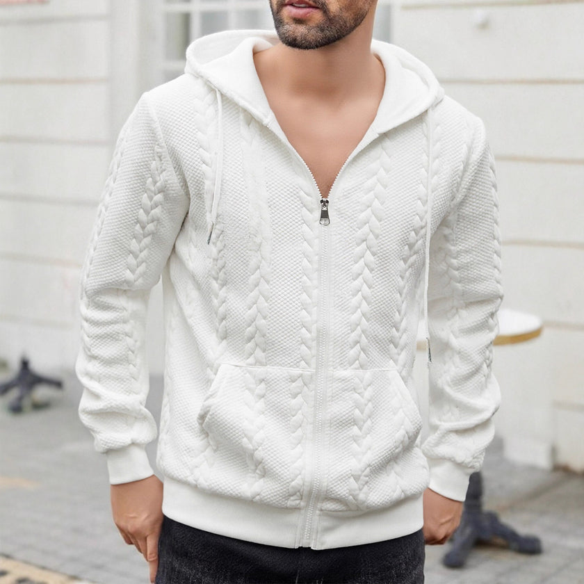 Patterned Casual Hoodie