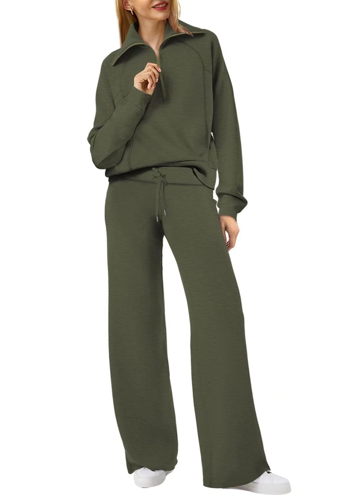 Half Zip Casual Lounge Set