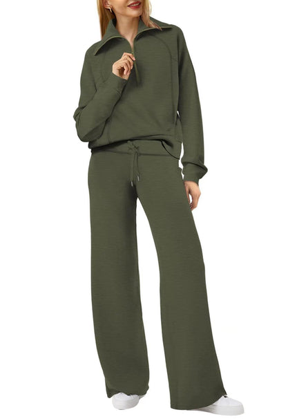 Half Zip Casual Lounge Set