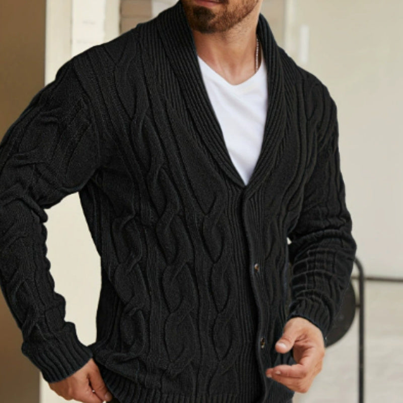 Printed Knitted Casual Long Sleeve Cardigan