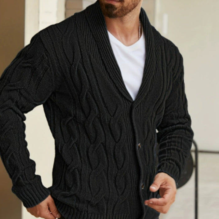 Printed Knitted Casual Long Sleeve Cardigan
