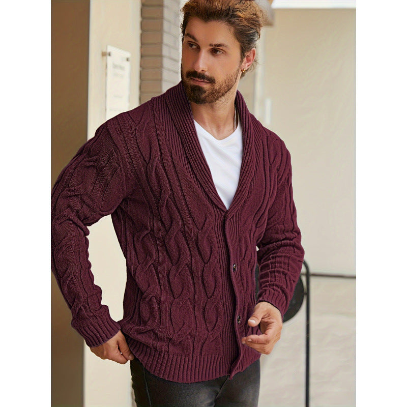 Printed Knitted Casual Long Sleeve Cardigan