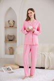 RONGTAI Cotton Womens Pajama Sets Comfy Fall Winter Pajama Set Long Sleeve Sleepwear 2 Pcs Pjs Nightwear S-XXL