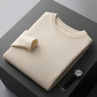 Men's Solid Color Loose Round Neck Wool Sweater