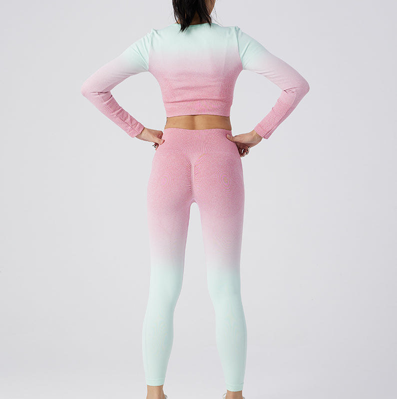 Women's 2 Tone Yoga Pants Set