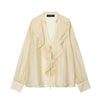 European And American Style New Fashionable Layered Decorative Bow Blouse