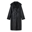 Women's Lapel Long Sleeve Belt coat