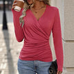 V-neck Long-sleeved Top