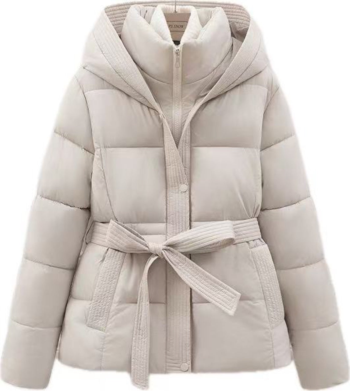Women's Short Tie-front Warm Coat