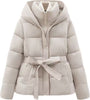 Women's Short Tie-front Warm Coat