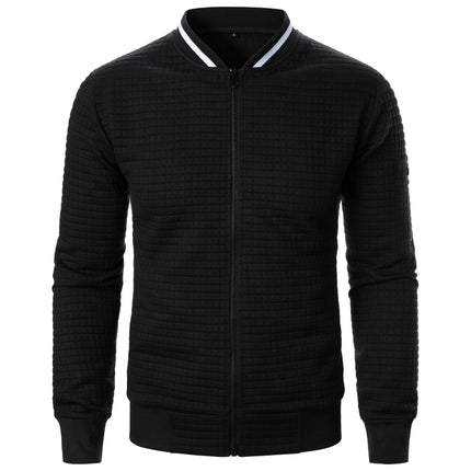 Men's Zip-up Stand Collar Sweatshirt Jacket