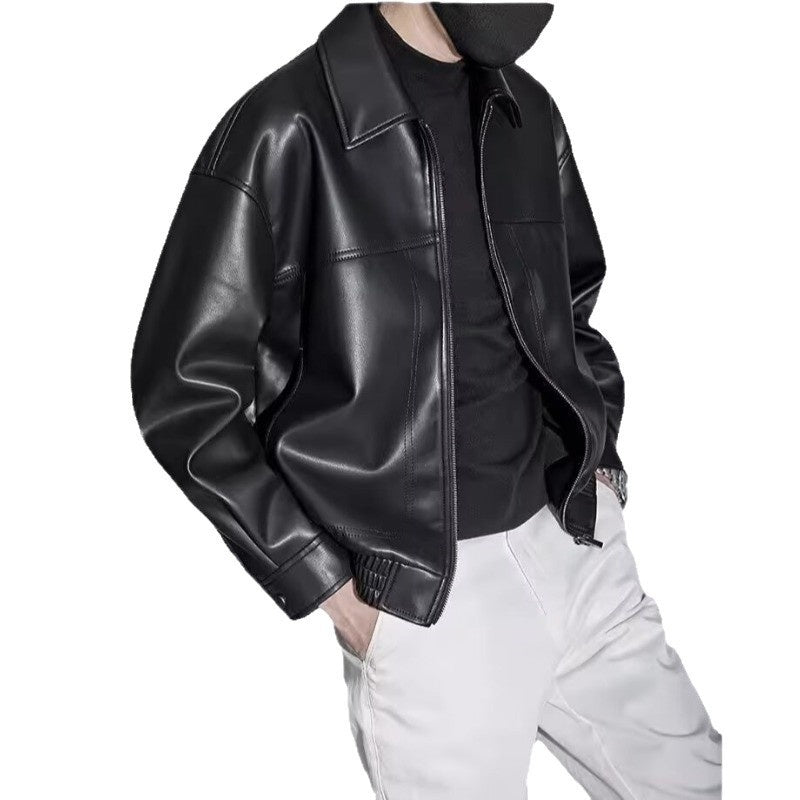 Men's Lapel Motorcycle Casual High-quality Jacket