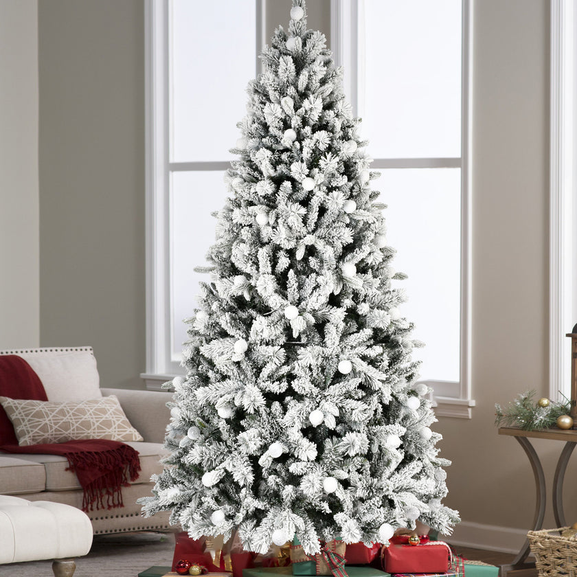 Pre-Lit Snow Flake Christmas Tree