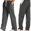 Loose Casual Jacquard Knit Straight-leg Pants