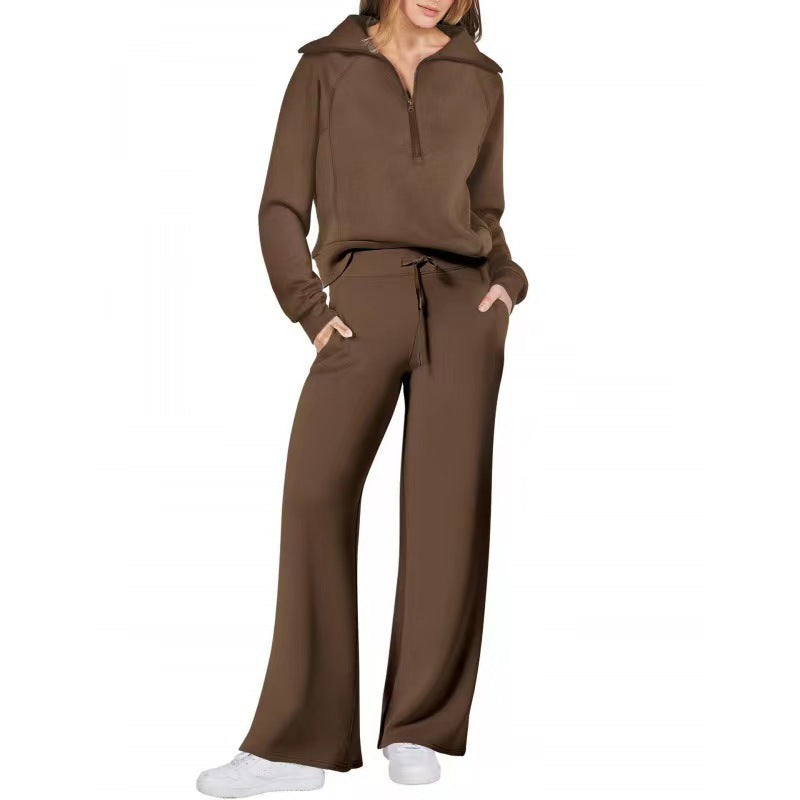 Half Zip Casual Lounge Set