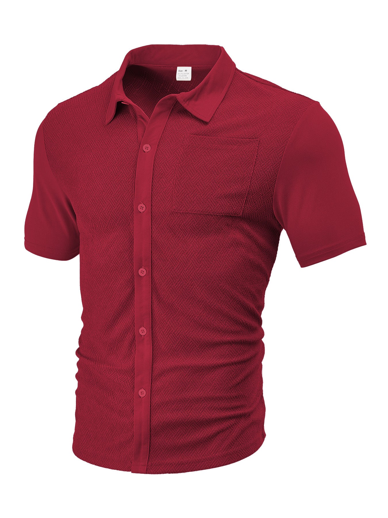 Loose Breathable Jacquard Short Sleeve Shirt