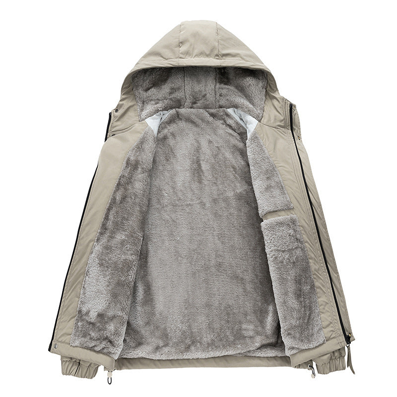 Autumn And Winter Fleece-lined Jacket