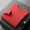 Men's Solid Color Loose Round Neck Wool Sweater