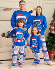 Family Matching Print Top And Plaid Pajamas Sets Xmas