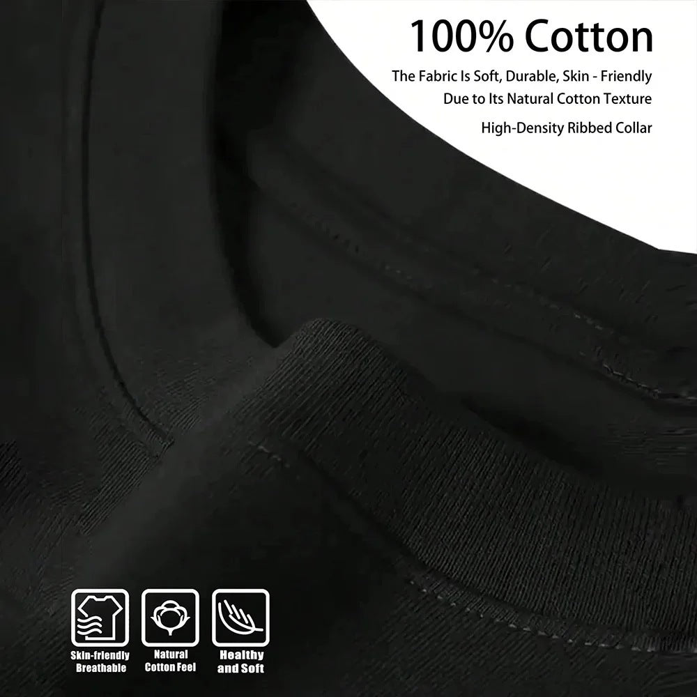 Men's Cotton T-shirt Short-sleeved Top