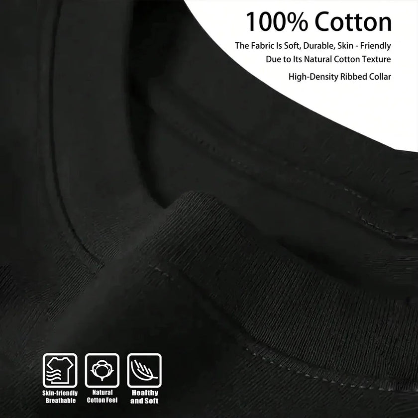 Men's Cotton T-shirt Short-sleeved Top
