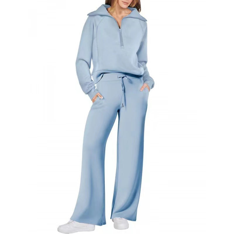 Half Zip Casual Lounge Set