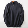 Soft Fabric Half-zip Solid Knitwear