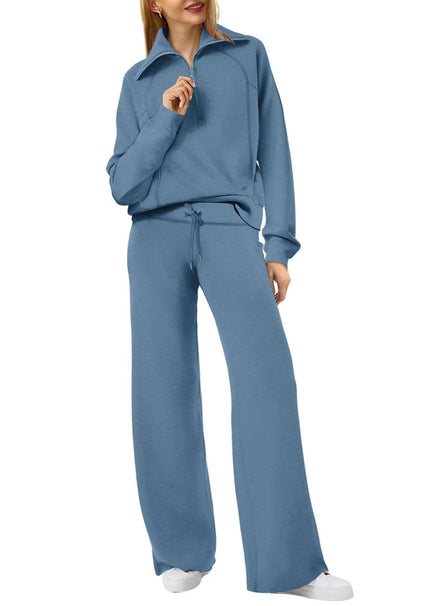 Half Zip Casual Lounge Set