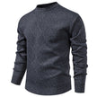 Fleece-lined Thick Round Neck Knitted Cardigan